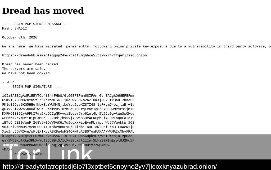 Dread Forum Screenshot