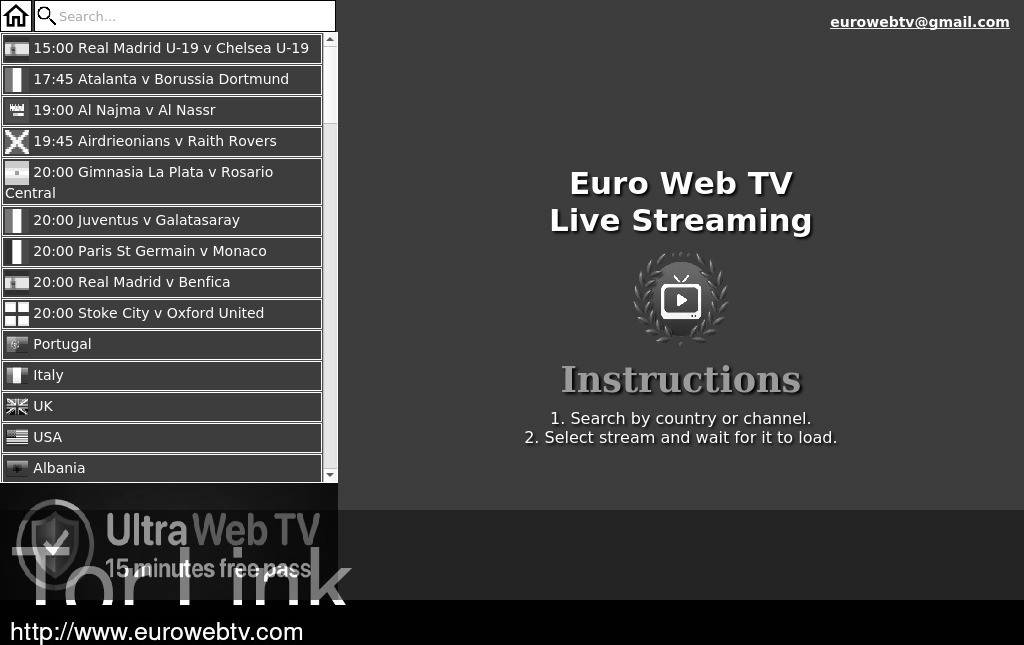 Euro Web TV Screenshot