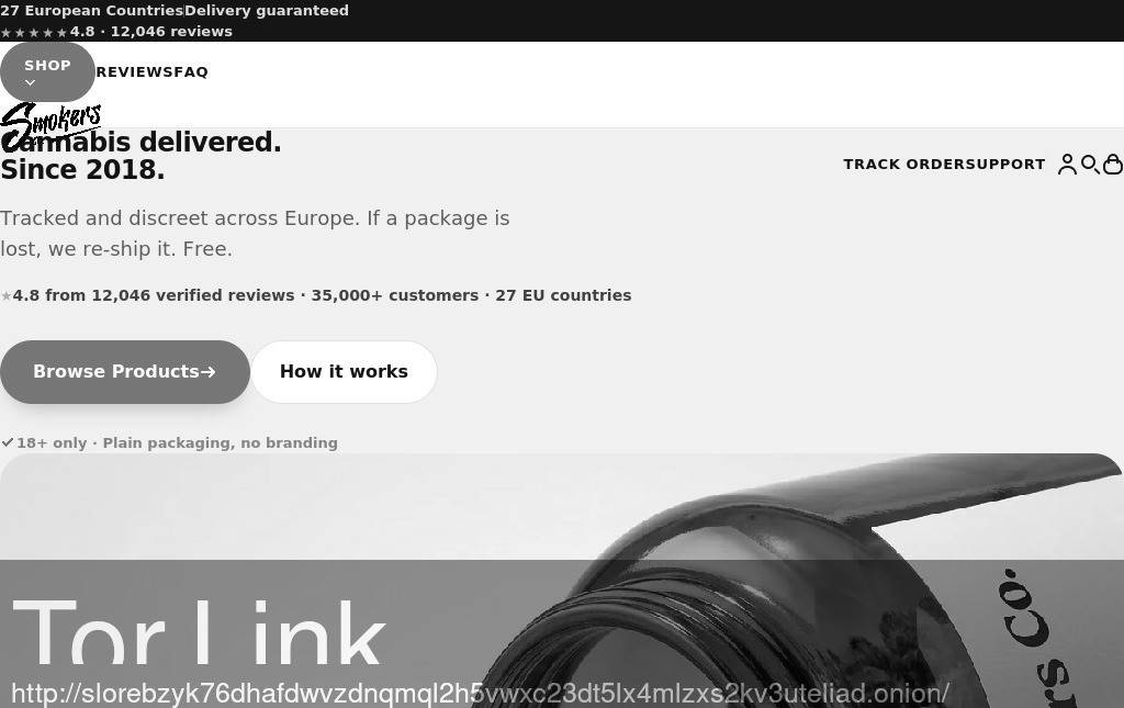 SMOKERSCO - CANNABIS SHOP IN DARK WEB Screenshot