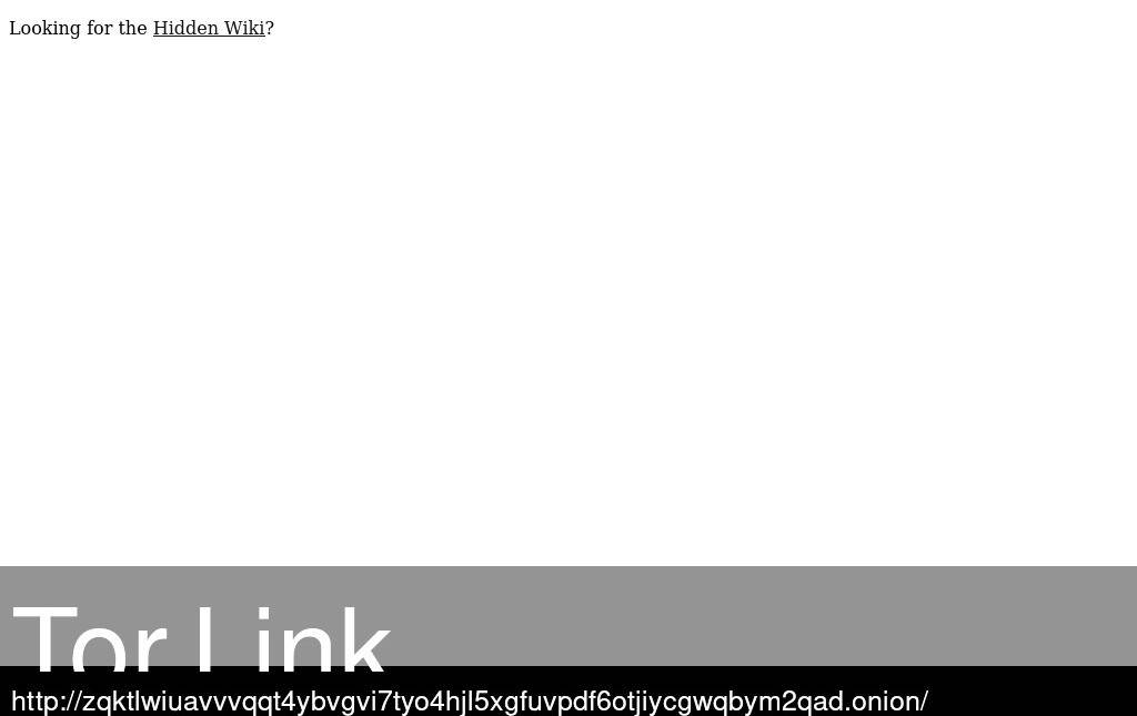 The Hidden Wiki Screenshot