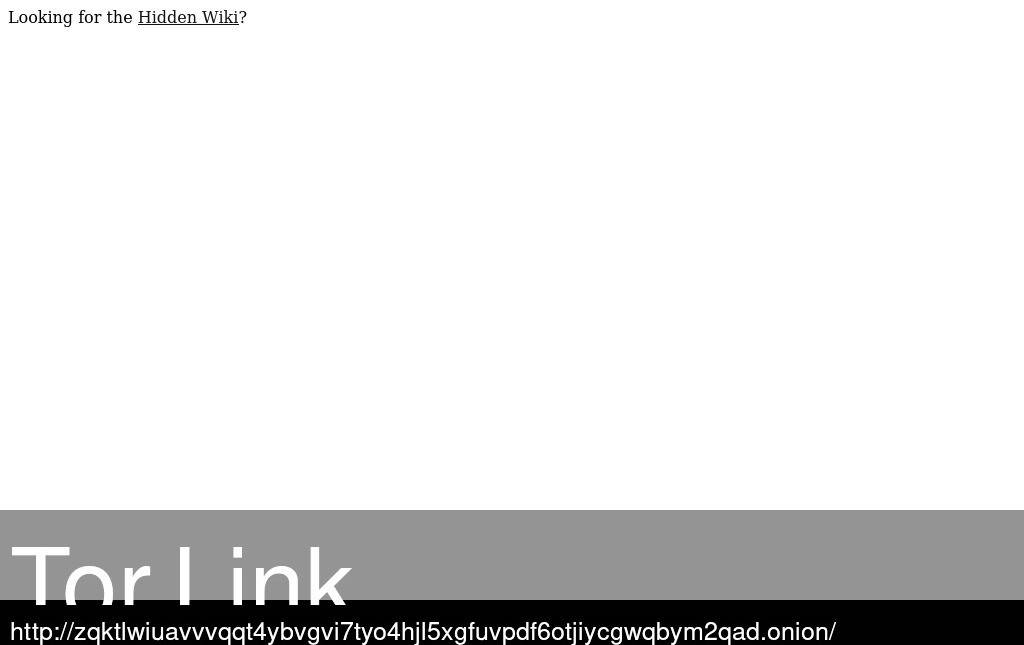 The Hidden Wiki Screenshot